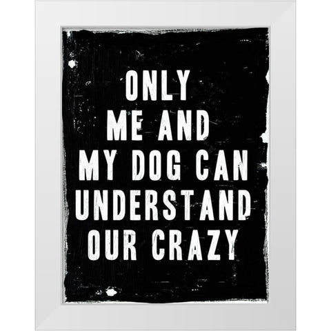 Dog Crazy White Modern Wood Framed Art Print by Villa, Milli