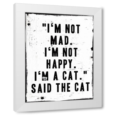 Said The Cat White Modern Wood Framed Art Print by Villa, Milli