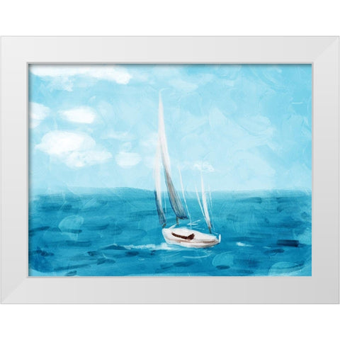 Set Sail White Modern Wood Framed Art Print by Villa, Milli