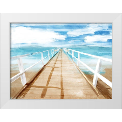 Docks Out White Modern Wood Framed Art Print by Villa, Milli