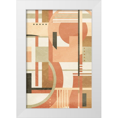 Geo Puzzle Boho Style Mate White Modern Wood Framed Art Print by Villa, Milli