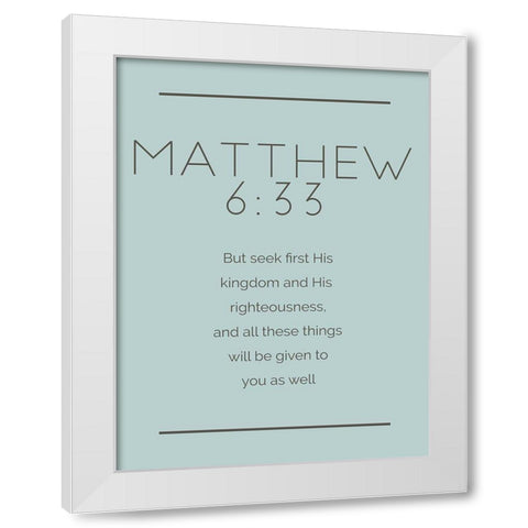 New Matthew Murky White Modern Wood Framed Art Print by Villa, Milli