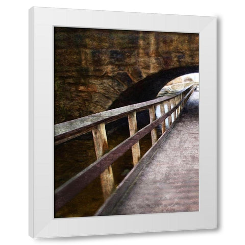 Looking Down The Pier White Modern Wood Framed Art Print by Villa, Milli