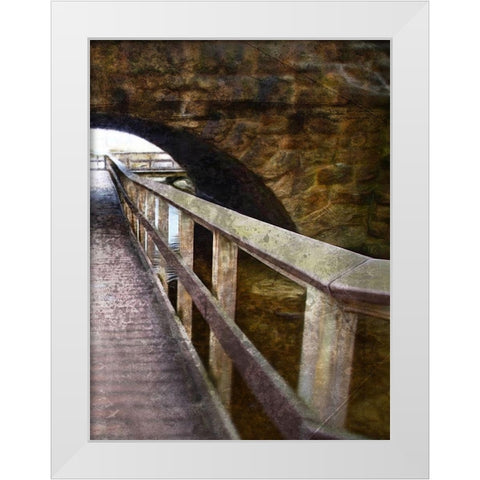 Looking Down The Pier 2 White Modern Wood Framed Art Print by Villa, Milli