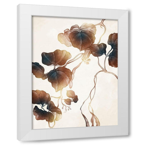 Hanging Autumn Leaves 1 White Modern Wood Framed Art Print by Villa, Milli