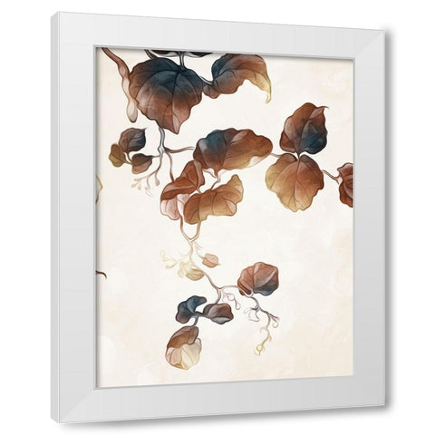 Hanging Autumn Leaves 2 White Modern Wood Framed Art Print by Villa, Milli
