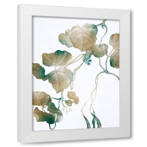 Windy Autumn Leaves 1 White Modern Wood Framed Art Print by Villa, Milli