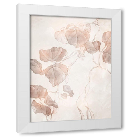 Soft Boho Leaves 1 White Modern Wood Framed Art Print by Villa, Milli