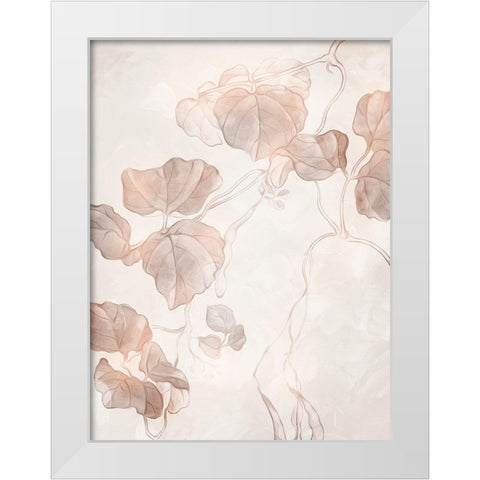Soft Boho Leaves 1 White Modern Wood Framed Art Print by Villa, Milli