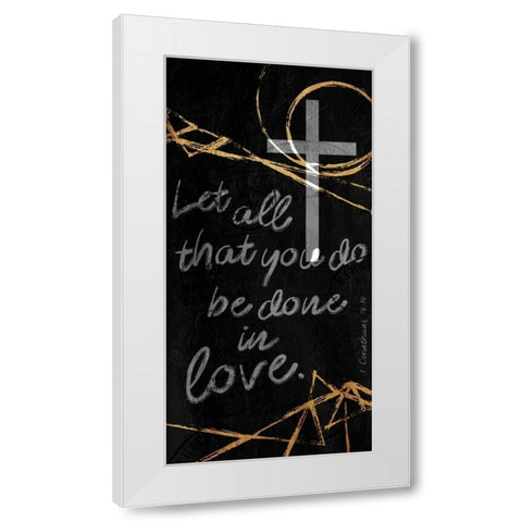 Done In Love  White Modern Wood Framed Art Print by Villa, Milli