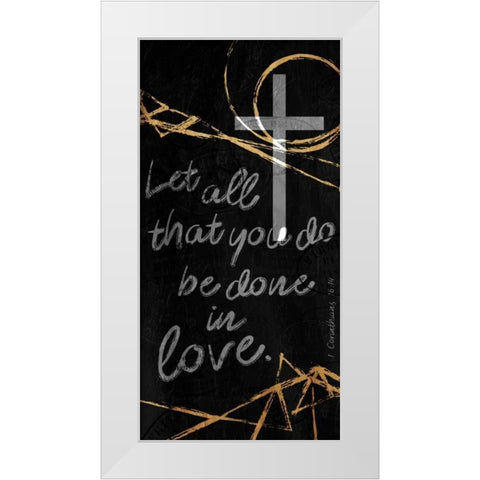 Done In Love  White Modern Wood Framed Art Print by Villa, Milli