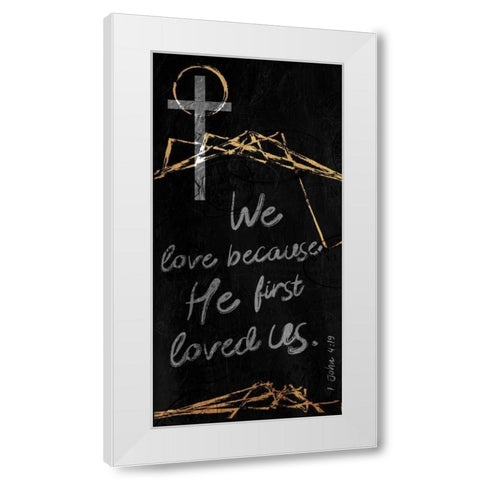 We Love White Modern Wood Framed Art Print by Villa, Milli