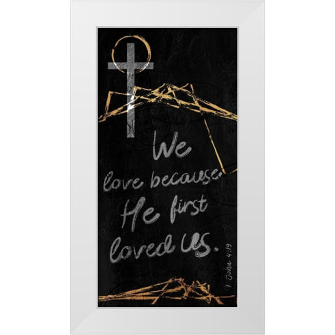 We Love White Modern Wood Framed Art Print by Villa, Milli