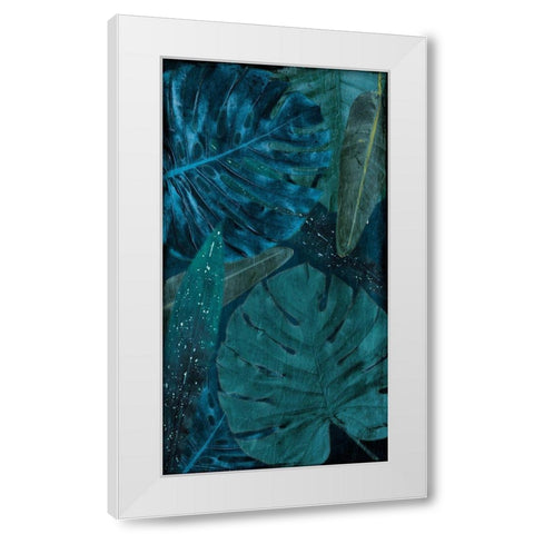 Teal Floral Arrangement White Modern Wood Framed Art Print by Villa, Milli