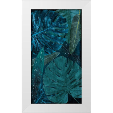 Teal Floral Arrangement White Modern Wood Framed Art Print by Villa, Milli