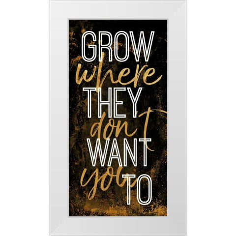 Grow White Modern Wood Framed Art Print by Villa, Milli