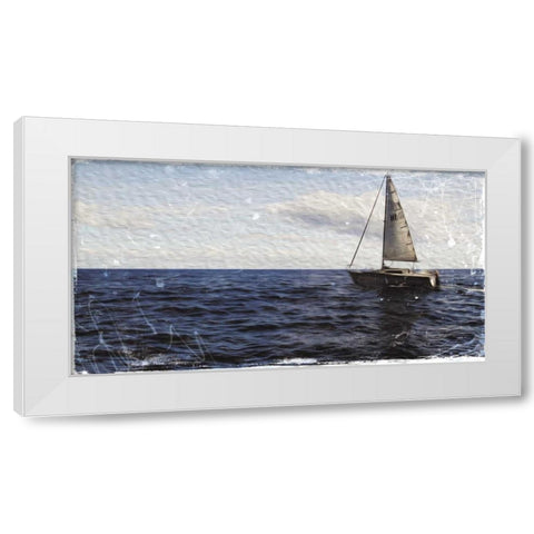 Sailing Away White Modern Wood Framed Art Print by Villa, Milli