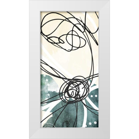 Blue Lines Day White Modern Wood Framed Art Print by Villa, Milli