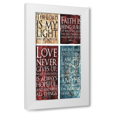Lord Faith Love Jesus White Modern Wood Framed Art Print by Villa, Mlli