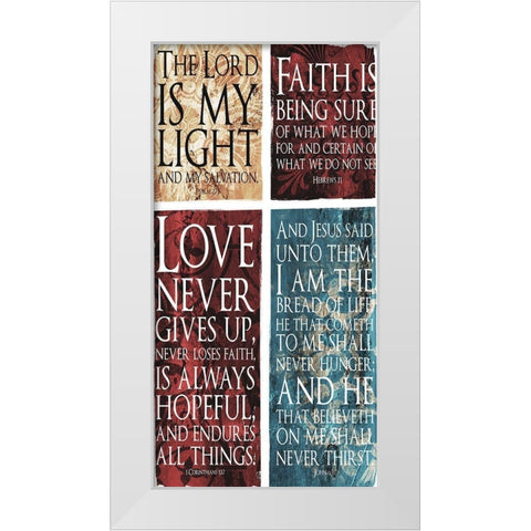 Lord Faith Love Jesus White Modern Wood Framed Art Print by Villa, Mlli