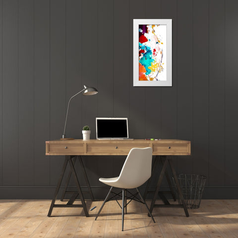 Colorful Takeover White Modern Wood Framed Art Print by Villa, Mlli