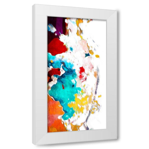 Colorful Takeover White Modern Wood Framed Art Print by Villa, Mlli