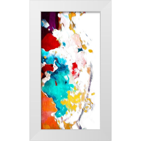 Colorful Takeover White Modern Wood Framed Art Print by Villa, Mlli
