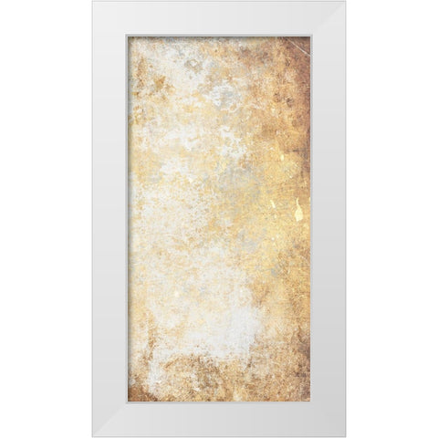 Abstract Silver Gold Mate White Modern Wood Framed Art Print by Villa, Mlli