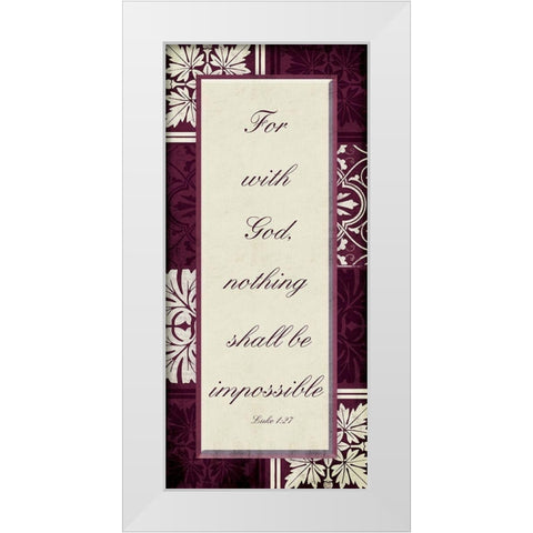 Impossible White Modern Wood Framed Art Print by Villa, Mlli