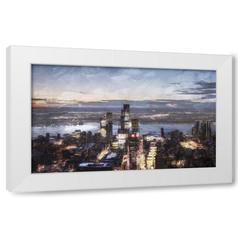 City On The Water White Modern Wood Framed Art Print by Villa, Mlli