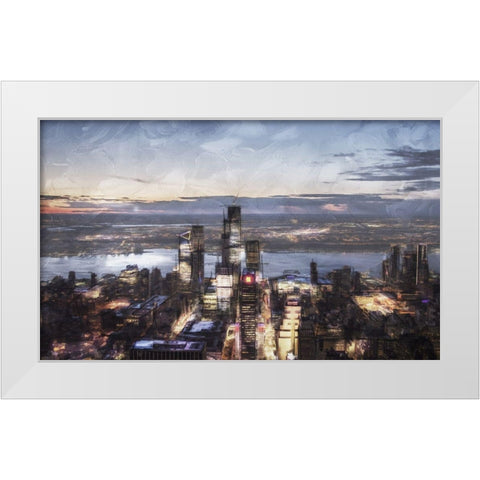 City On The Water White Modern Wood Framed Art Print by Villa, Mlli