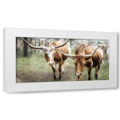 We Roam Together White Modern Wood Framed Art Print by Villa, Mlli