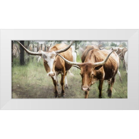 We Roam Together White Modern Wood Framed Art Print by Villa, Mlli