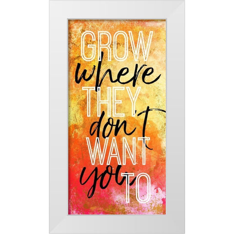 Grow Blush White Modern Wood Framed Art Print by Villa, Mlli
