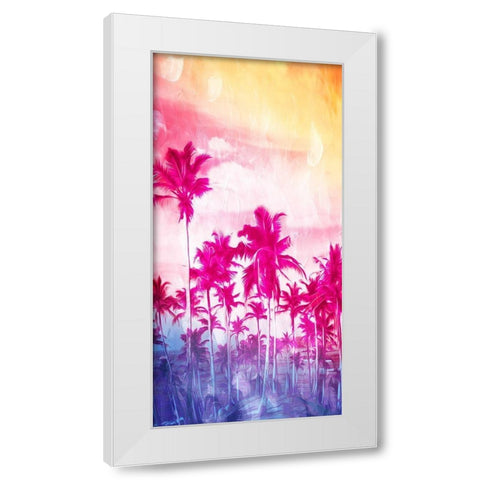 Beach Palm Out Brights White Modern Wood Framed Art Print by Villa, Mlli