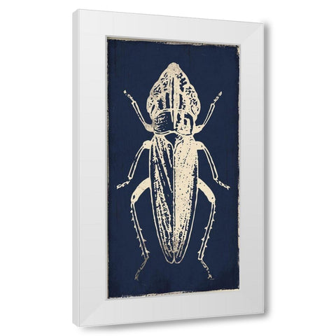 Bug Life Blue Three White Modern Wood Framed Art Print by Villa, Milli