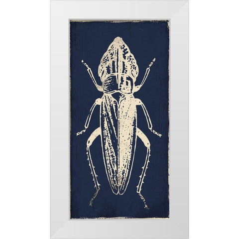 Bug Life Blue Three White Modern Wood Framed Art Print by Villa, Milli
