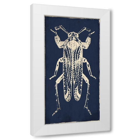 Bug Life Blue Four White Modern Wood Framed Art Print by Villa, Milli