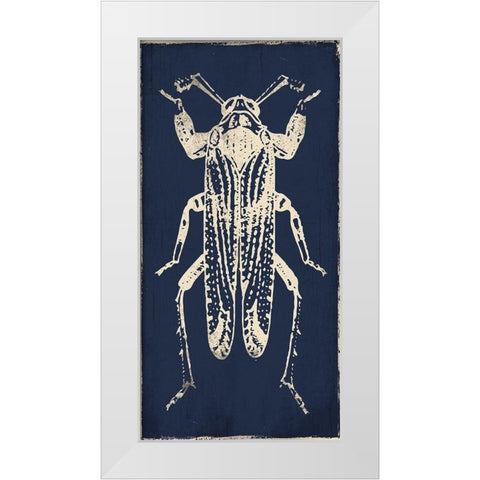 Bug Life Blue Four White Modern Wood Framed Art Print by Villa, Milli