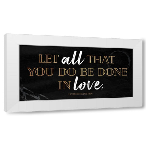 All Love White Modern Wood Framed Art Print by Villa, Mlli