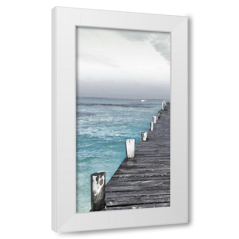 Left Dock White Modern Wood Framed Art Print by Villa, Mlli