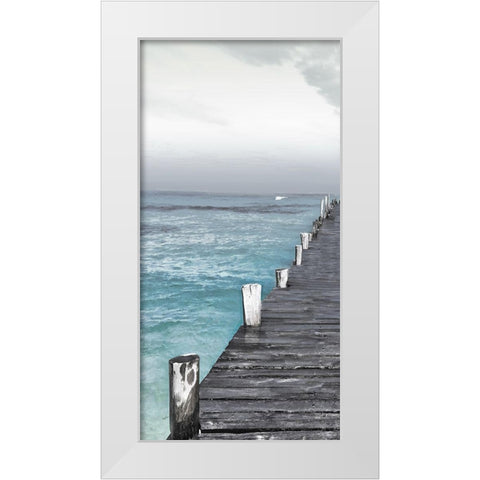 Left Dock White Modern Wood Framed Art Print by Villa, Mlli