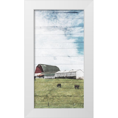 Farm On The Hill Mate White Modern Wood Framed Art Print by Villa, Mlli