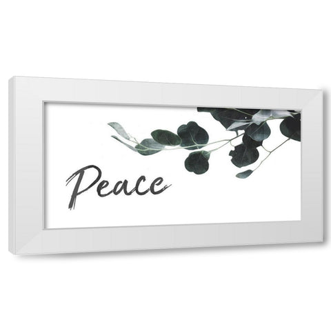 Peace White Modern Wood Framed Art Print by Villa, Mlli