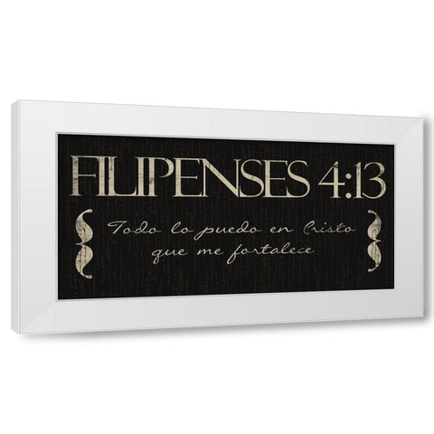 Filipenses Todo White Modern Wood Framed Art Print by Villa, Mlli