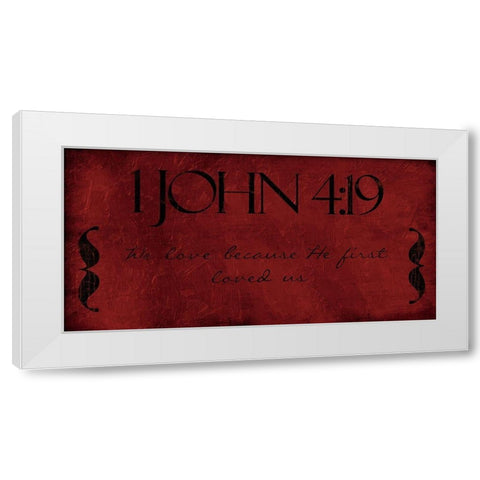 John We White Modern Wood Framed Art Print by Villa, Mlli