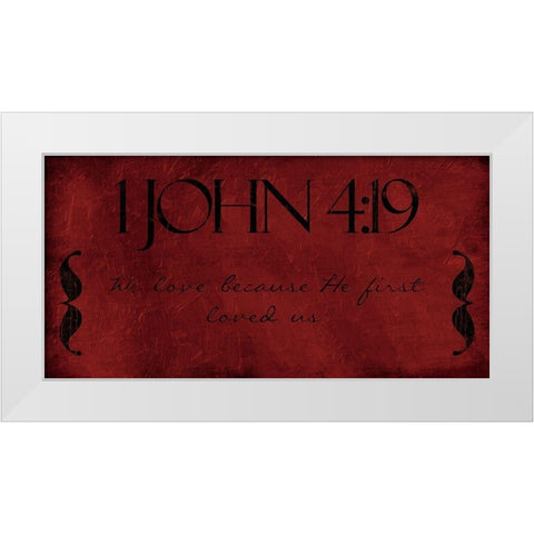 John We White Modern Wood Framed Art Print by Villa, Mlli