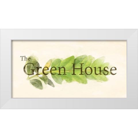 The Green House White Modern Wood Framed Art Print by Villa, Mlli