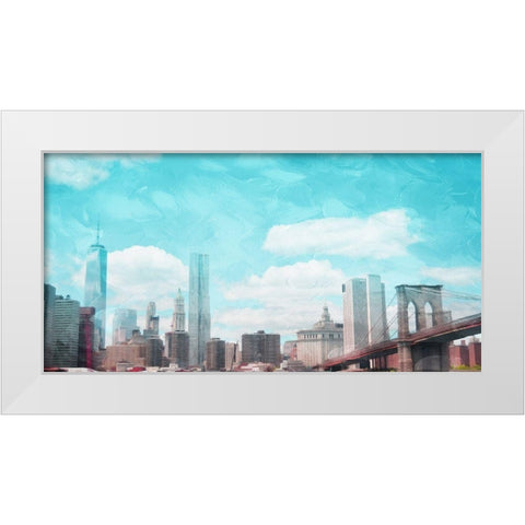 City Sky White Modern Wood Framed Art Print by Villa, Mlli