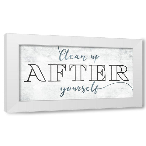Clean Up After Yourself White Modern Wood Framed Art Print by Villa, Mlli